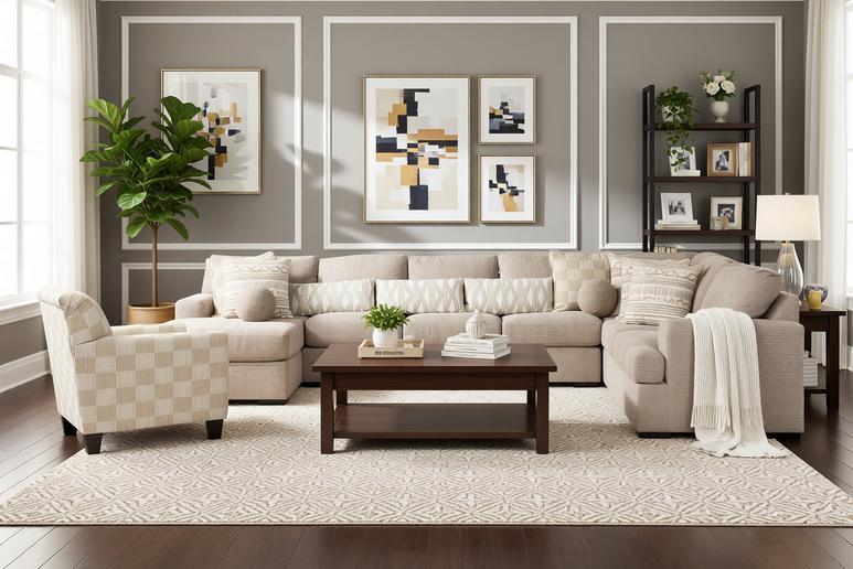 Lawson 5-piece Sectional Sofa Set + Accent Chair