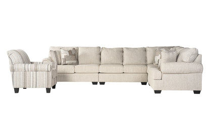 Veloura 4-piece Sectional Sofa Set + Accent Chair