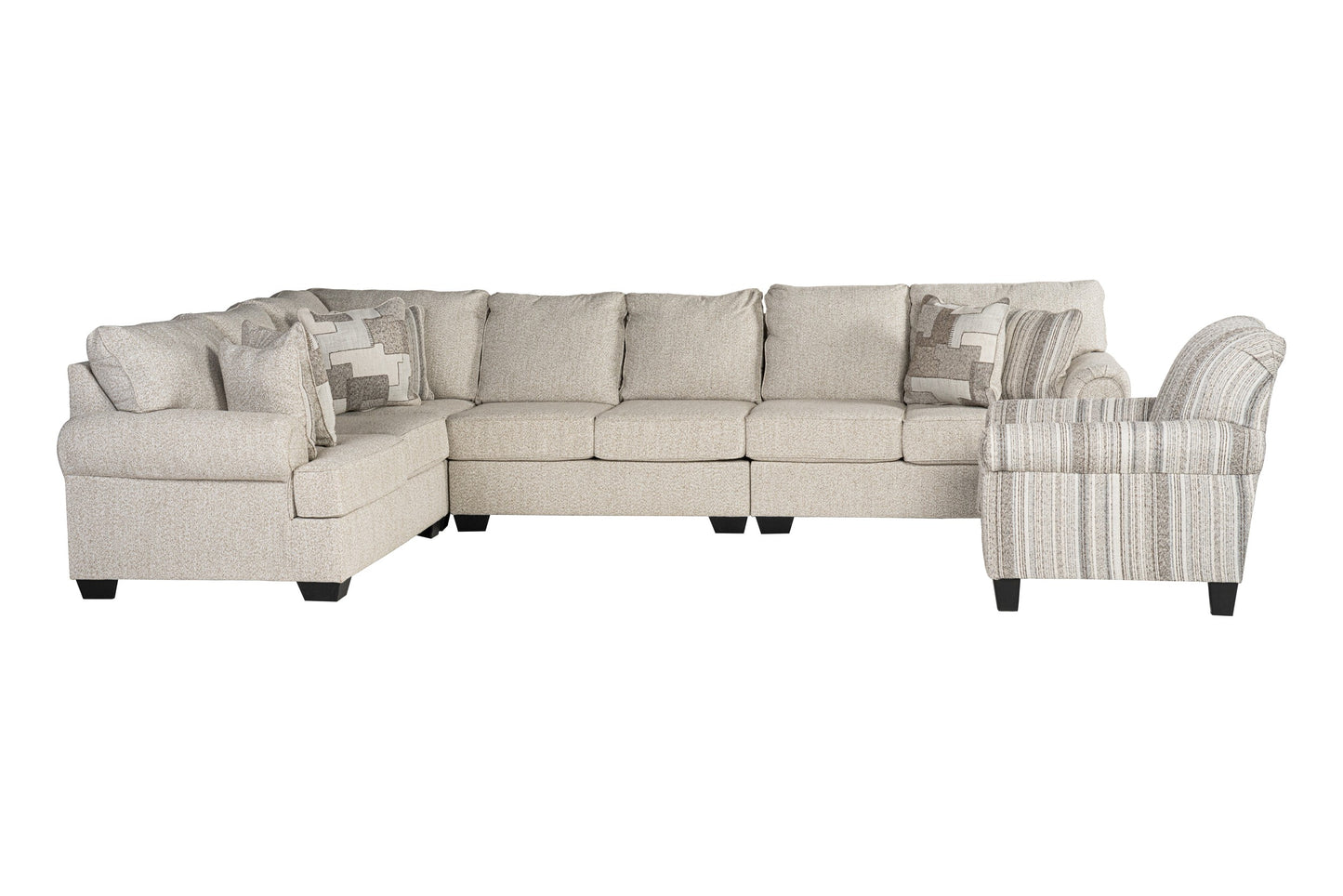 Veloura 4-piece Sectional Sofa Set + Accent Chair