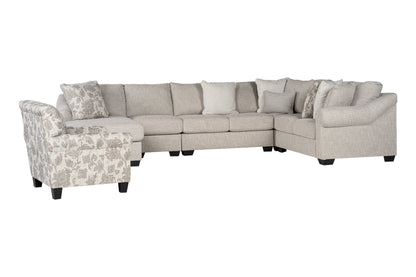 Opaline 5-piece Sectional Sofa Set + Accent Chair