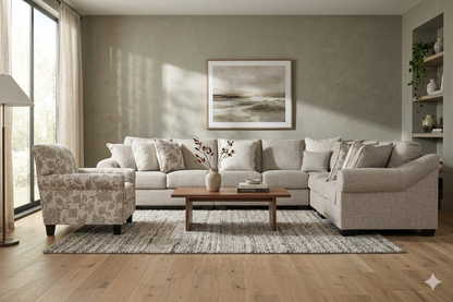 Opaline 4-piece Sectional Sofa Set + Accent Chair