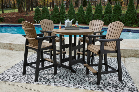 Fairen Trail Outdoor Table Set With 4 Barstool