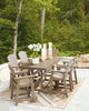 Sandy Dune Outdoor Table Set With 6 Barstool