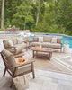 Revare Beach Outdoor Sofa Set With Cocktail Table & End Table