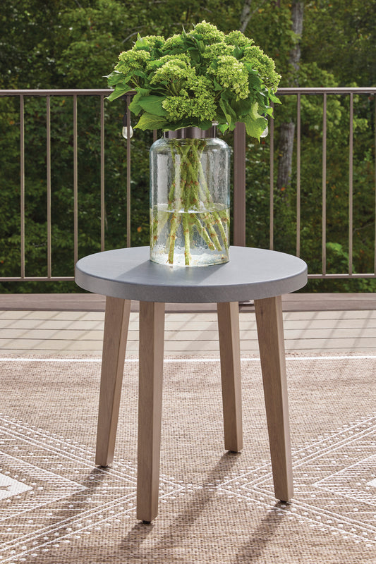 Francis Beach Round End Table