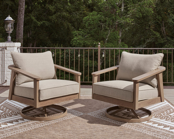Francis Beach Swivel Lounge With Cushion