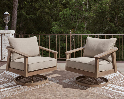 Francis Beach Swivel Lounge With Cushion