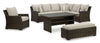 Brook Ranch Outdoor Sectional Sofa Set With Table
