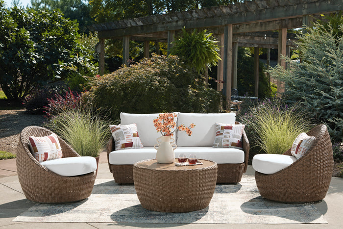 Revare Beach Outdoor Sofa Set With Cocktail Table