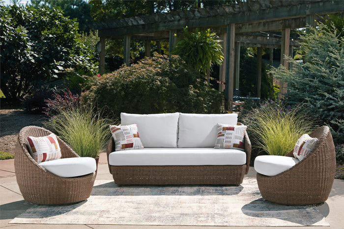 Cardiff Beach Love/Swivel Chairs Set