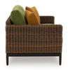 Horizon Hall Outdoor Sofa Set With Cocktail Table & End Table