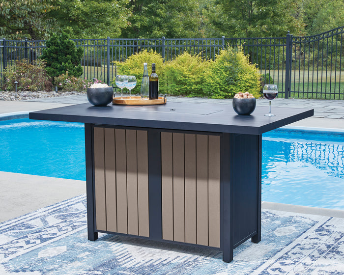 Mabry Shores Rect Bar Table With Fire Pit