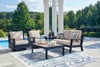 Mabry Shores Outdoor Sofa Set With Cocktail Table & End Table