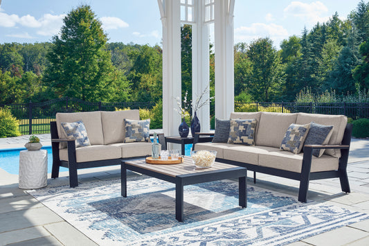 Mabry Shores Outdoor Sofa Set With Cocktail Table & End Table