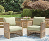 VisionLaneOutdoorSofaSetWithCocktailTable