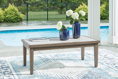 Rainier Ranch Outdoor Sofa Set With Cocktail Table & End Table