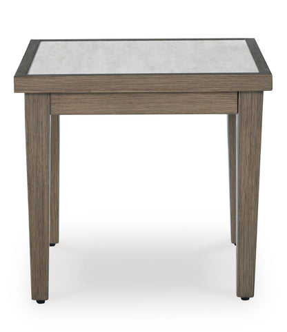 Rainier Ranch Outdoor Sofa Set With Cocktail Table & End Table