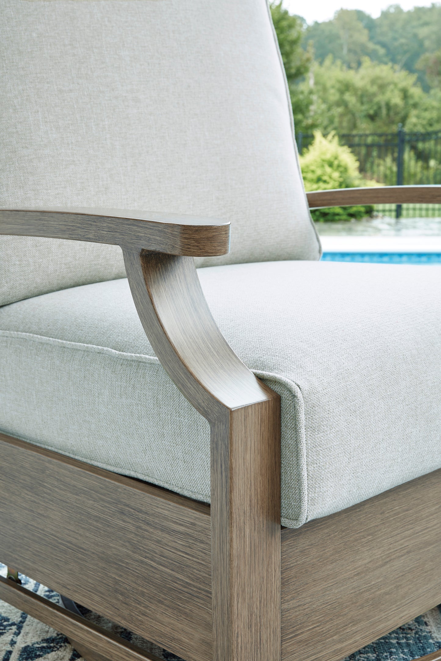 Rainier Ranch Outdoor Sofa Set With Cocktail Table & End Table