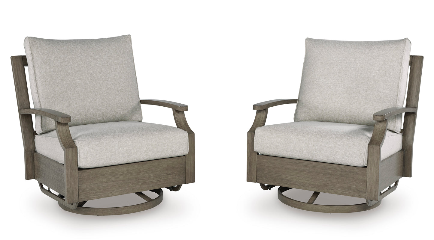 Rainier Ranch Outdoor Sofa Set With Cocktail Table & End Table
