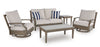 Rainier Ranch Outdoor Sofa Set With Cocktail Table & End Table