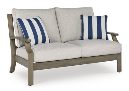 Rainier Ranch Outdoor Sofa Set With Cocktail Table & End Table