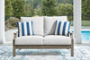 Rainier Ranch Outdoor Sofa Set With Cocktail Table & End Table