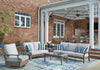 Rainier Ranch Outdoor Sofa Set With Cocktail Table & End Table
