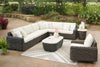 Kimora Outdoor Sectional Sofa Set With Cocktail Table & End Table