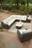 Kimora Outdoor Sectional Sofa Set With Cocktail Table & End Table