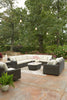 Kimora Outdoor Sectional Sofa Set With Cocktail Table & End Table