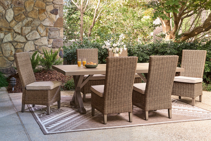 Revare Beach Outdoor Table Set With 6 Chairs
