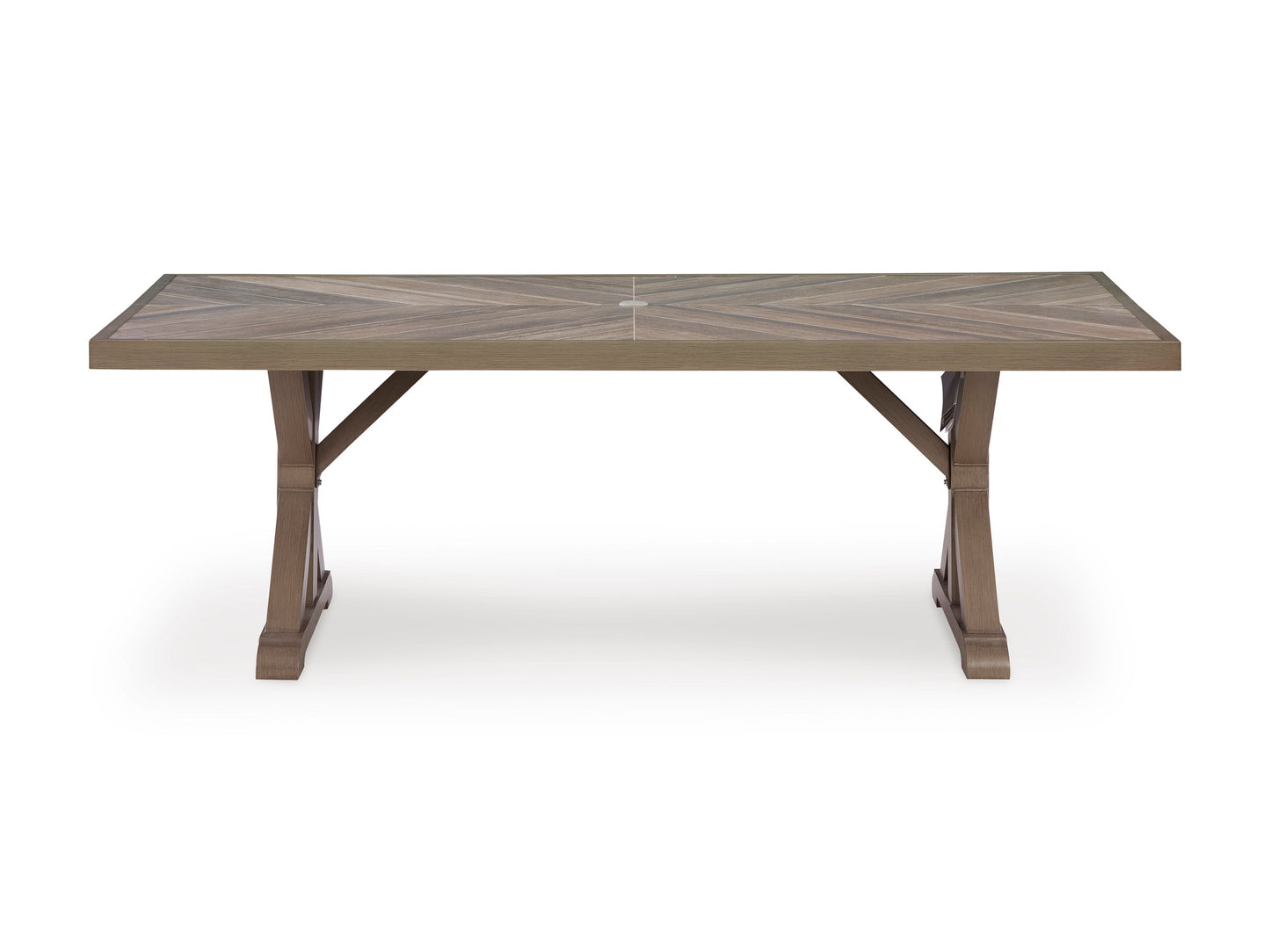 Revare Beach Rect Dining Table With Umb Opt