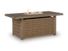 Revare Beach Rectangular Fire Pit Table
