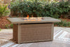 Revare Beach Rectangular Fire Pit Table