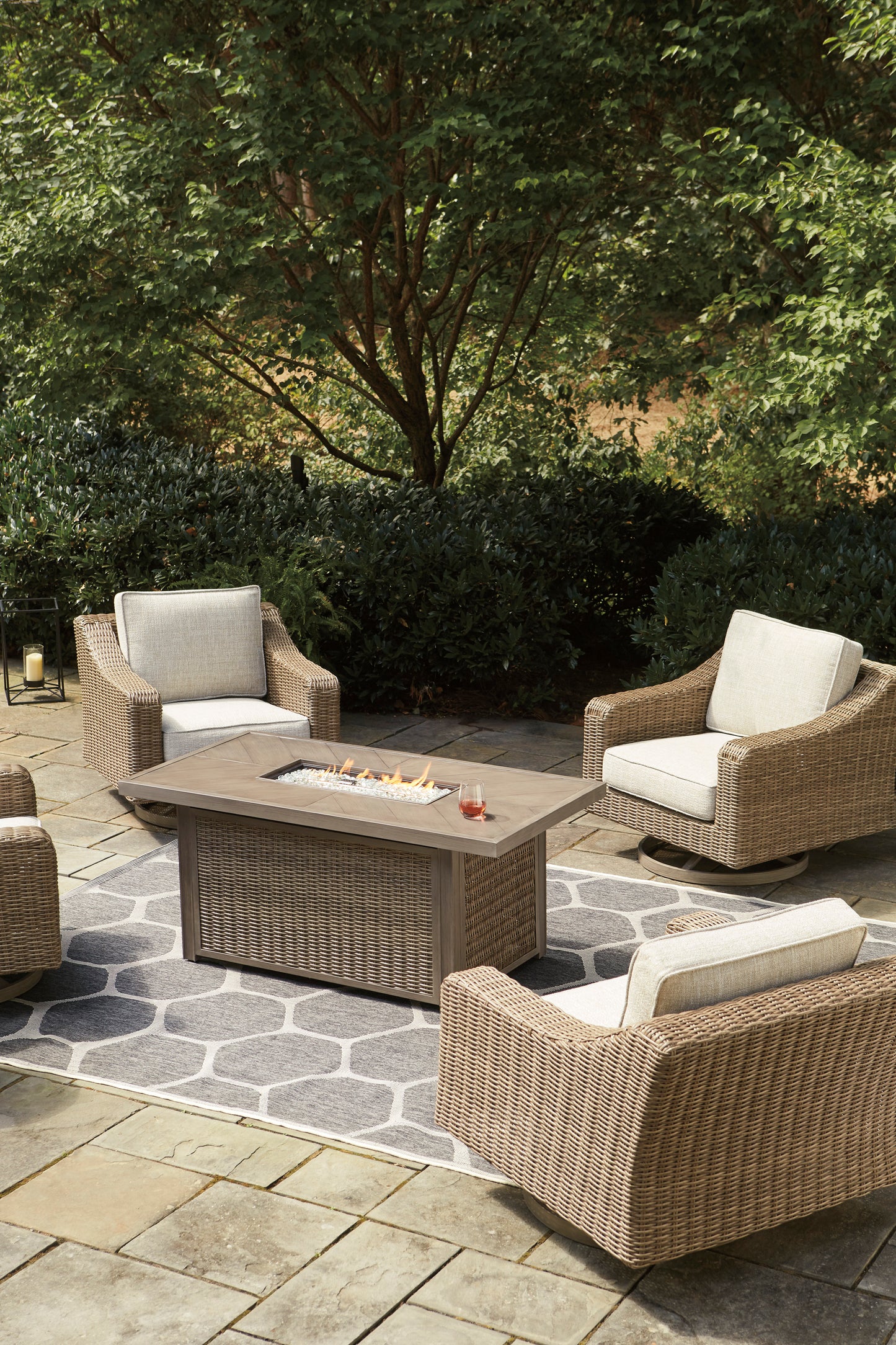 Brook Ranch Rectangular Fire Pit Table