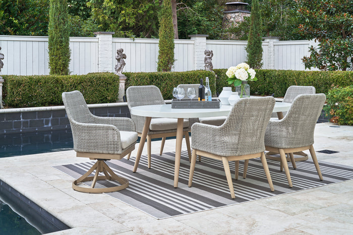 Seton Creek Outdoor Table Set With 6 Chairs