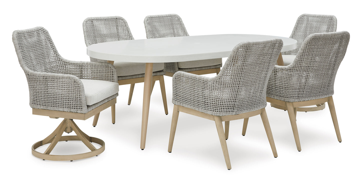 Seton Creek Outdoor Table Set With 6 Chairs