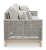 Seton Creek Outdoor Sofa Set With Cocktail Table & End Table