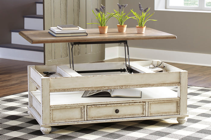 Realyn Coffee Table Set (Lift Top Coffee Table + 2 End Tables)
