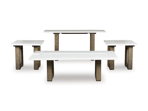 Langford Coffee table set (Rect cocktail coffee table +2 End tables + Sofa Table)