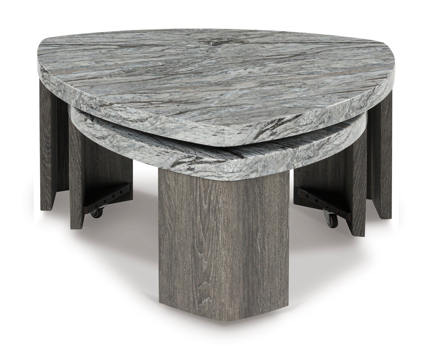 Surmour Coffee Table Set (Stacked Coffee Table + 2 End Tables)
