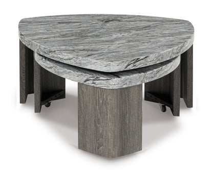 Surmour Coffee Table Set (Stacked Coffee Table + 2 End Tables)