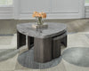 Surmour Coffee Table Set (Stacked Coffee Table + 2 End Tables)