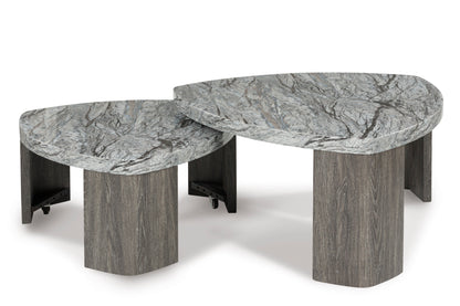 Surmour Coffee Table Set (Stacked Coffee Table + 2 End Tables)
