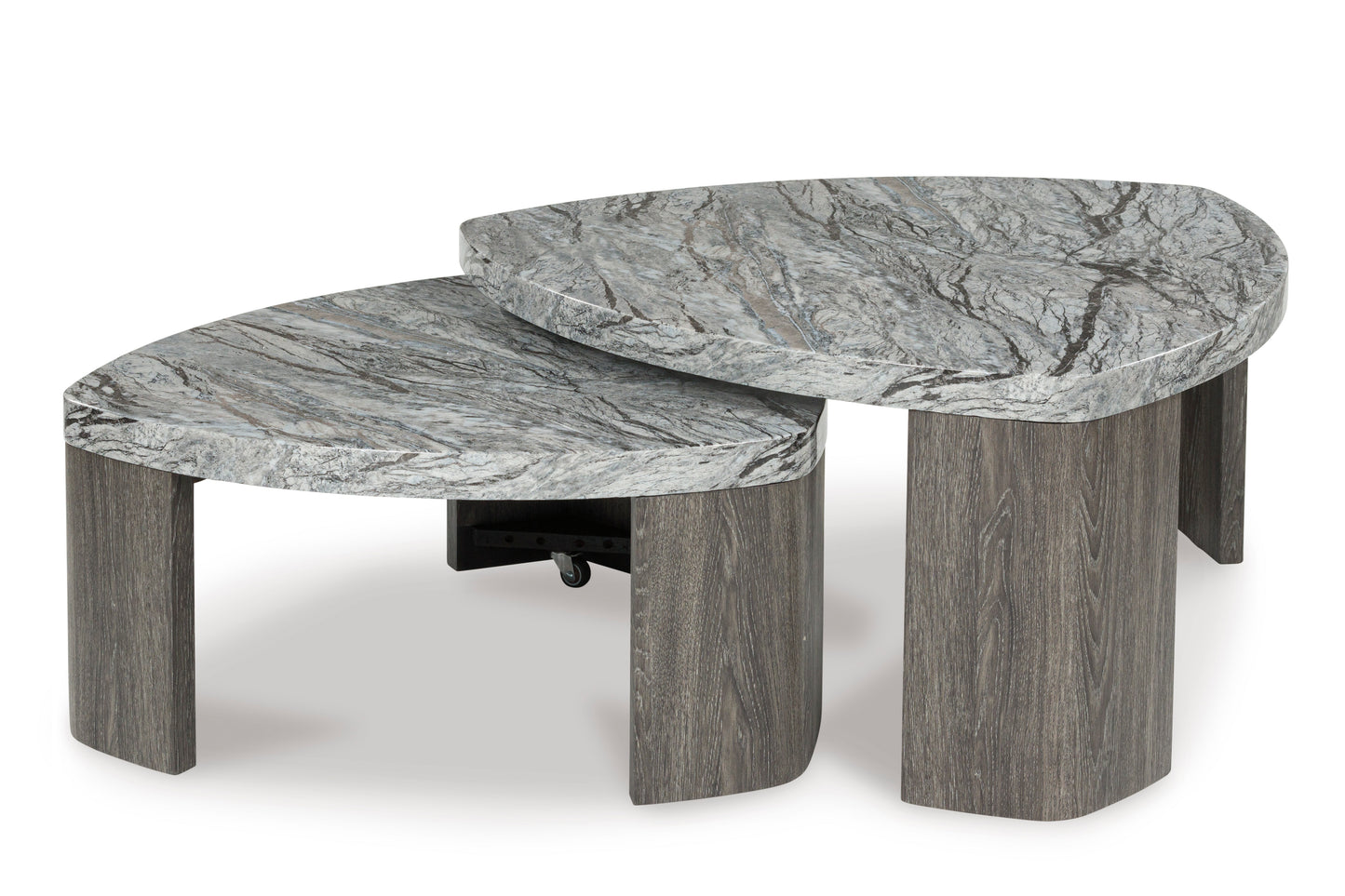 Surmour Coffee Table Set (Stacked Coffee Table + 2 End Tables)