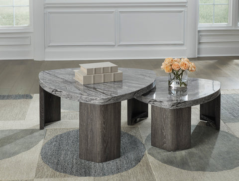 Surmour Coffee Table Set (Stacked Coffee Table + 2 End Tables)