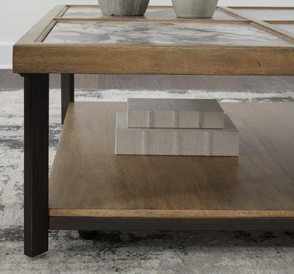 Montia Square Cocktail Table + 2 End table