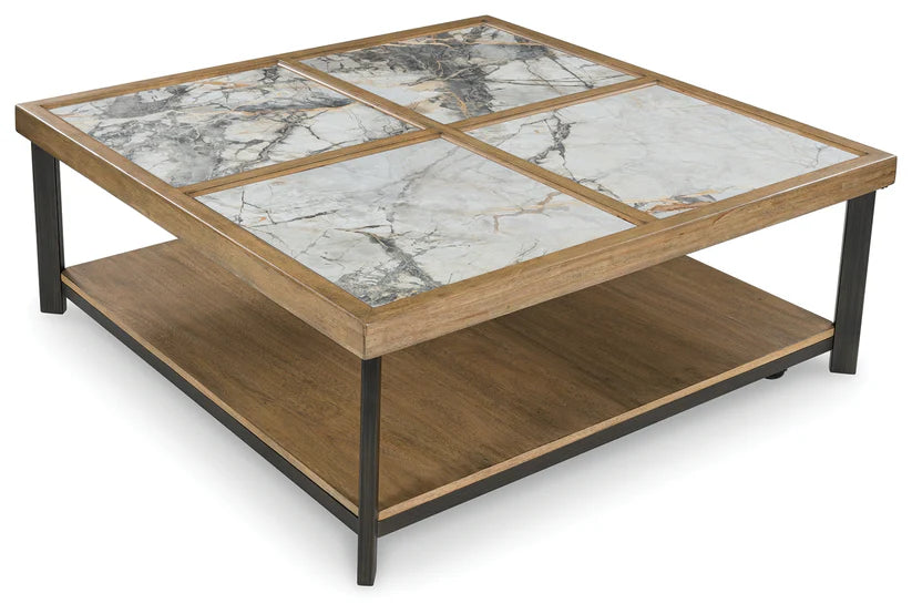 Montia Square Cocktail Table + 2 End table
