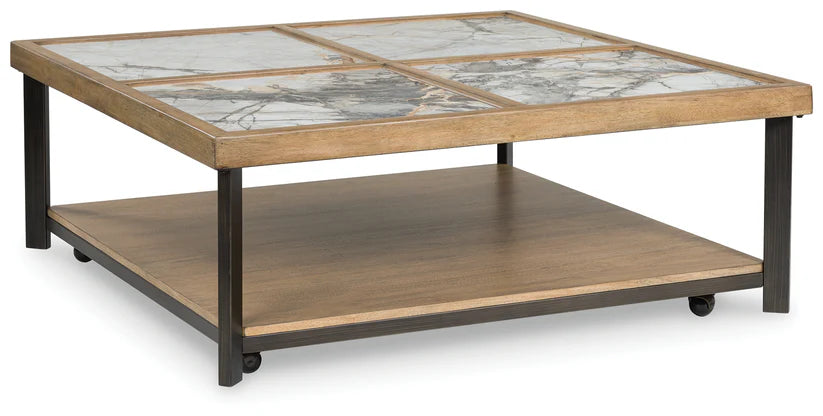 Montia Square Cocktail Table + 2 End table