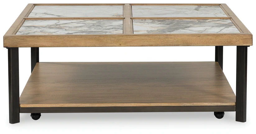 Montia Square Cocktail Table + 2 End table